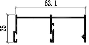 Aluminium Patio Window Extrusions Profiles Powder Coating Bronze