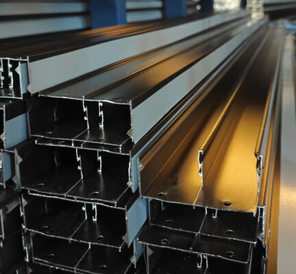 Aluminium Patio Window Extrusions Profiles Powder Coating Bronze