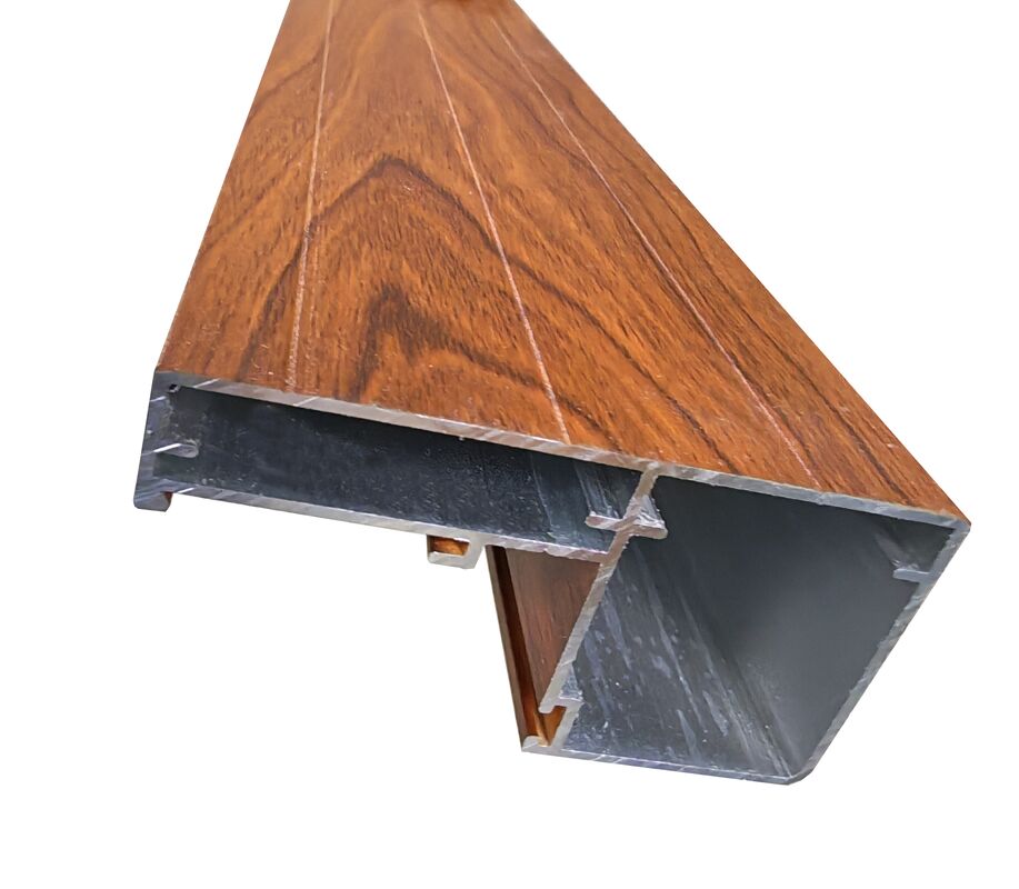 Latin Amerika pazarı için ahşap desenli alüminyum Casement pencere profilleri